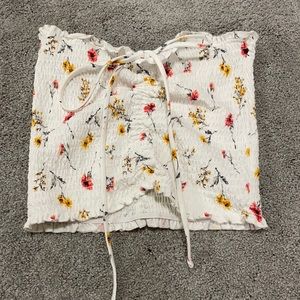 Forever 21 floral print crop top, size M